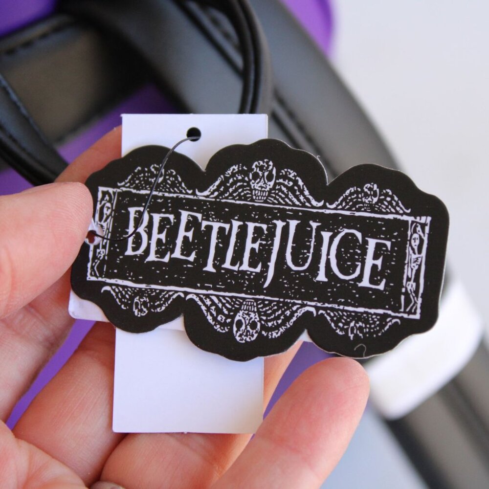 Loungefly Beetlejuice Backpack, New With Tags, Green and Purple, Pockets - Picture 12 of 12